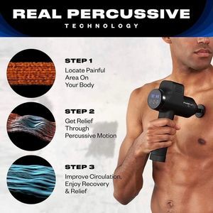 PWRFLEX Massage Gun Muscle Therapy LightWeight Deep Muscle Massager 30 Speed